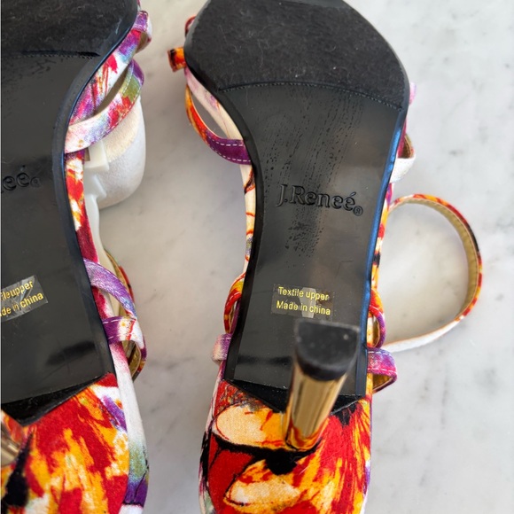 J.Renee Multicolor Floral Sandals with Embellishments - Picture 7 of 9
